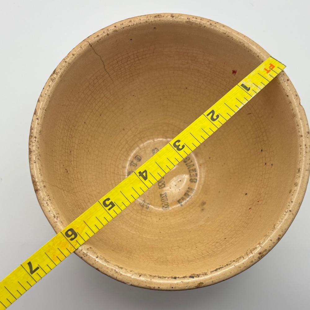 Vintage Ceramic Bowl with Stripes - Picture 13 of 14